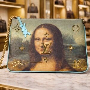Louis Vuitton Jeff Koons Mona Lisa Pochette Chain Wallet Da Vinci LV Limited Ed